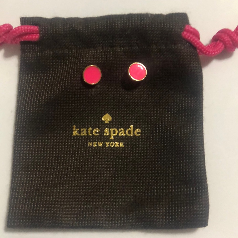 kate spade hot pink stud earrings